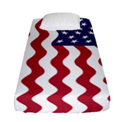 American Flag Fitted Sheet (single Size) by OneStopGiftShop