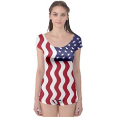 American Flag Boyleg Leotard 