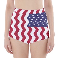 American Flag High-waisted Bikini Bottoms by OneStopGiftShop