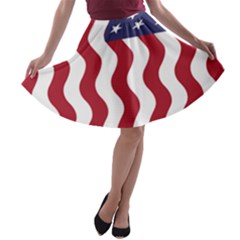 American Flag A-line Skater Skirt