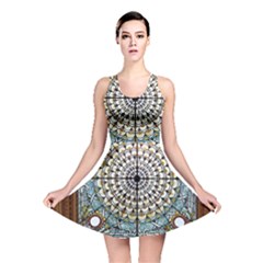 Stained Glass Window Library Of Congress Reversible Skater Dress by Nexatart