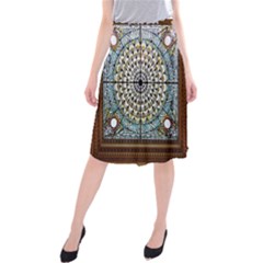 Stained Glass Window Library Of Congress Midi Beach Skirt by Nexatart