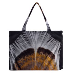 Spring Bird Feather Turkey Feather Medium Zipper Tote Bag by Nexatart