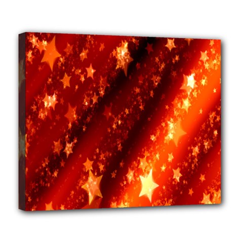 Star Christmas Pattern Texture Deluxe Canvas 24  X 20   by Nexatart