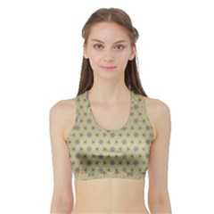 Star Basket Pattern Basket Pattern Sports Bra With Border by Nexatart