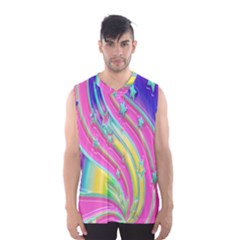 Star Christmas Pattern Texture Men s Basketball Tank Top by Nexatart