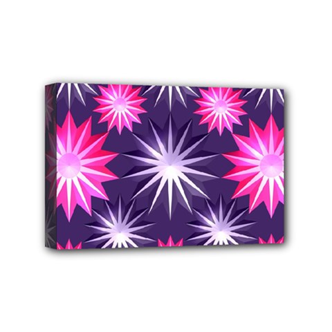 Stars Patterns Christmas Background Seamless Mini Canvas 6  X 4  by Nexatart