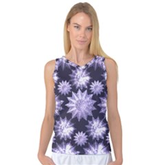 Stars Patterns Christmas Background Seamless Women s Basketball Tank Top by Nexatart