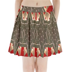 Star Wood Star Illuminated Pleated Mini Skirt by Nexatart