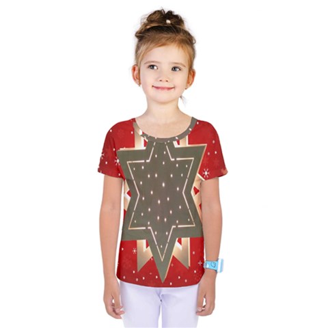 Star Wood Star Illuminated Kids  One Piece Tee by Nexatart