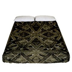 Futuristic Polygonal Fitted Sheet (queen Size) by dflcprints