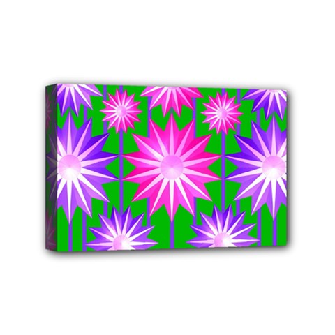 Stars Patterns Christmas Background Seamless Mini Canvas 6  X 4  by Nexatart