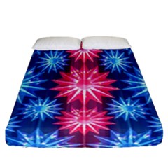 Stars Patterns Christmas Background Seamless Fitted Sheet (california King Size) by Nexatart