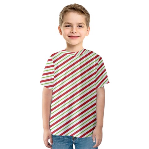 Stripes Striped Design Pattern Kids  Sport Mesh Tee by Nexatart