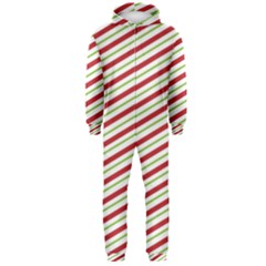 Stripes Striped Design Pattern Hooded Jumpsuit (men)  by Nexatart