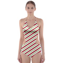 Stripes Striped Design Pattern Cut-out One Piece Swimsuit by Nexatart