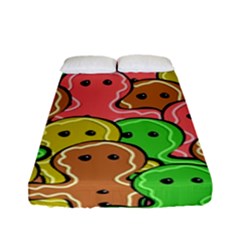 Sweet Dessert Food Gingerbread Men Fitted Sheet (full/ Double Size) by Nexatart