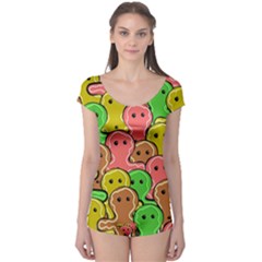 Sweet Dessert Food Gingerbread Men Boyleg Leotard  by Nexatart