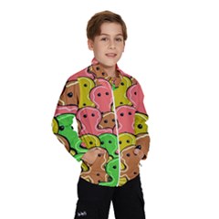 Sweet Dessert Food Gingerbread Men Wind Breaker (kids) by Nexatart