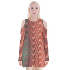 Texture Digital Painting Digital Art Velvet Long Sleeve Shoulder Cutout Dress by Nexatart