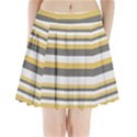 Textile Design Knit Tan White Pleated Mini Skirt View1