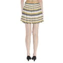 Textile Design Knit Tan White Pleated Mini Skirt View2