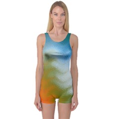 Texture Glass Colors Rainbow One Piece Boyleg Swimsuit by Nexatart