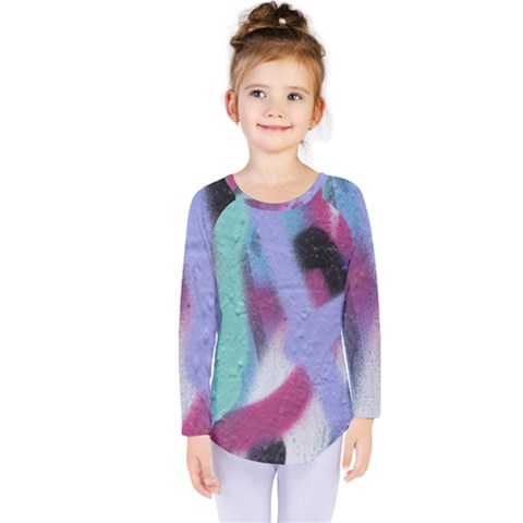 Texture Pattern Abstract Background Kids  Long Sleeve Tee by Nexatart