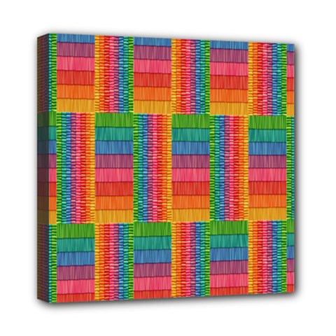 Texture Surface Rainbow Festive Mini Canvas 8  X 8  by Nexatart