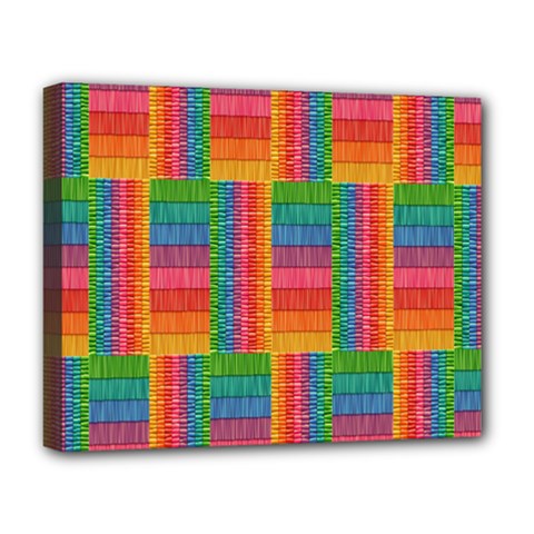 Texture Surface Rainbow Festive Deluxe Canvas 20  X 16   by Nexatart