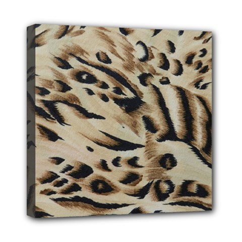 Tiger Animal Fabric Patterns Mini Canvas 8  X 8  by Nexatart