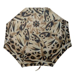 Tiger Animal Fabric Patterns Folding Umbrellas by Nexatart