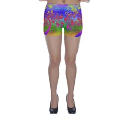 Tree Colorful Mystical Autumn Skinny Shorts by Nexatart