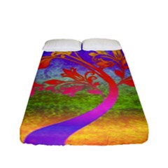 Tree Colorful Mystical Autumn Fitted Sheet (full/ Double Size) by Nexatart