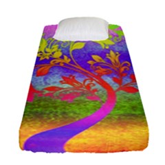 Tree Colorful Mystical Autumn Fitted Sheet (single Size) by Nexatart