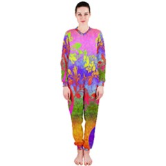 Tree Colorful Mystical Autumn Onepiece Jumpsuit (ladies)  by Nexatart