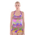 Tree Colorful Mystical Autumn Boyleg Halter Swimsuit  View1