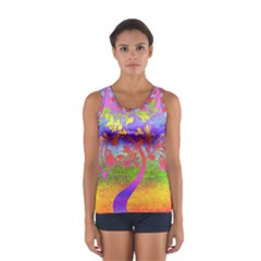 Tree Colorful Mystical Autumn Women s Sport Tank Top  by Nexatart