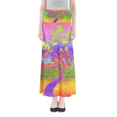 Tree Colorful Mystical Autumn Maxi Skirts by Nexatart