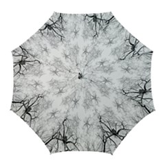 Tree Knots Bark Kaleidoscope Golf Umbrellas by Nexatart