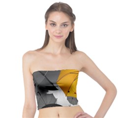 Umbrella Yellow Black White Tube Top by Nexatart