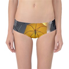 Umbrella Yellow Black White Classic Bikini Bottoms by Nexatart