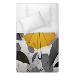 Umbrella Yellow Black White Duvet Cover (single Size) by Nexatart