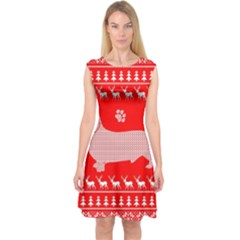 Ugly X Mas Design Capsleeve Midi Dress by Nexatart