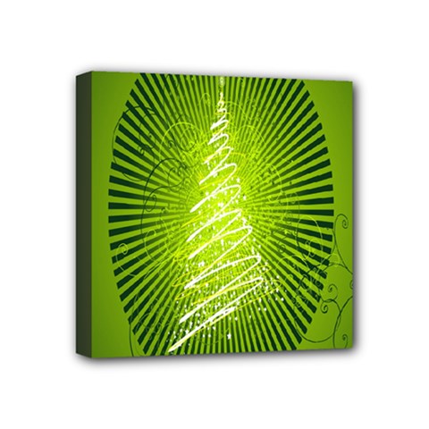 Vector Chirstmas Tree Design Mini Canvas 4  x 4 