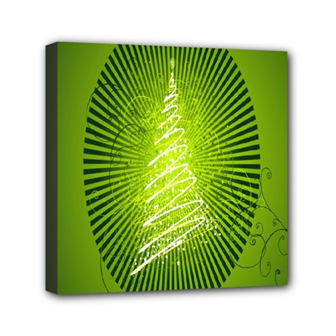 Vector Chirstmas Tree Design Mini Canvas 6  x 6 