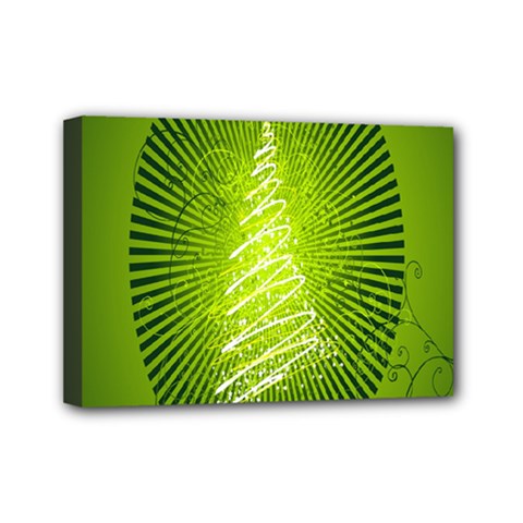 Vector Chirstmas Tree Design Mini Canvas 7  x 5 