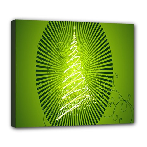 Vector Chirstmas Tree Design Deluxe Canvas 24  x 20  