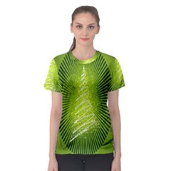 Vector Chirstmas Tree Design Women s Sport Mesh Tee