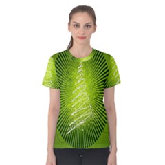 Vector Chirstmas Tree Design Women s Cotton Tee